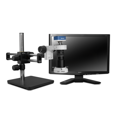 SCIENSCOPE Macro Digital Inspection System With Compact LED On Dual Arm Stand MAC-PK5D-E2D